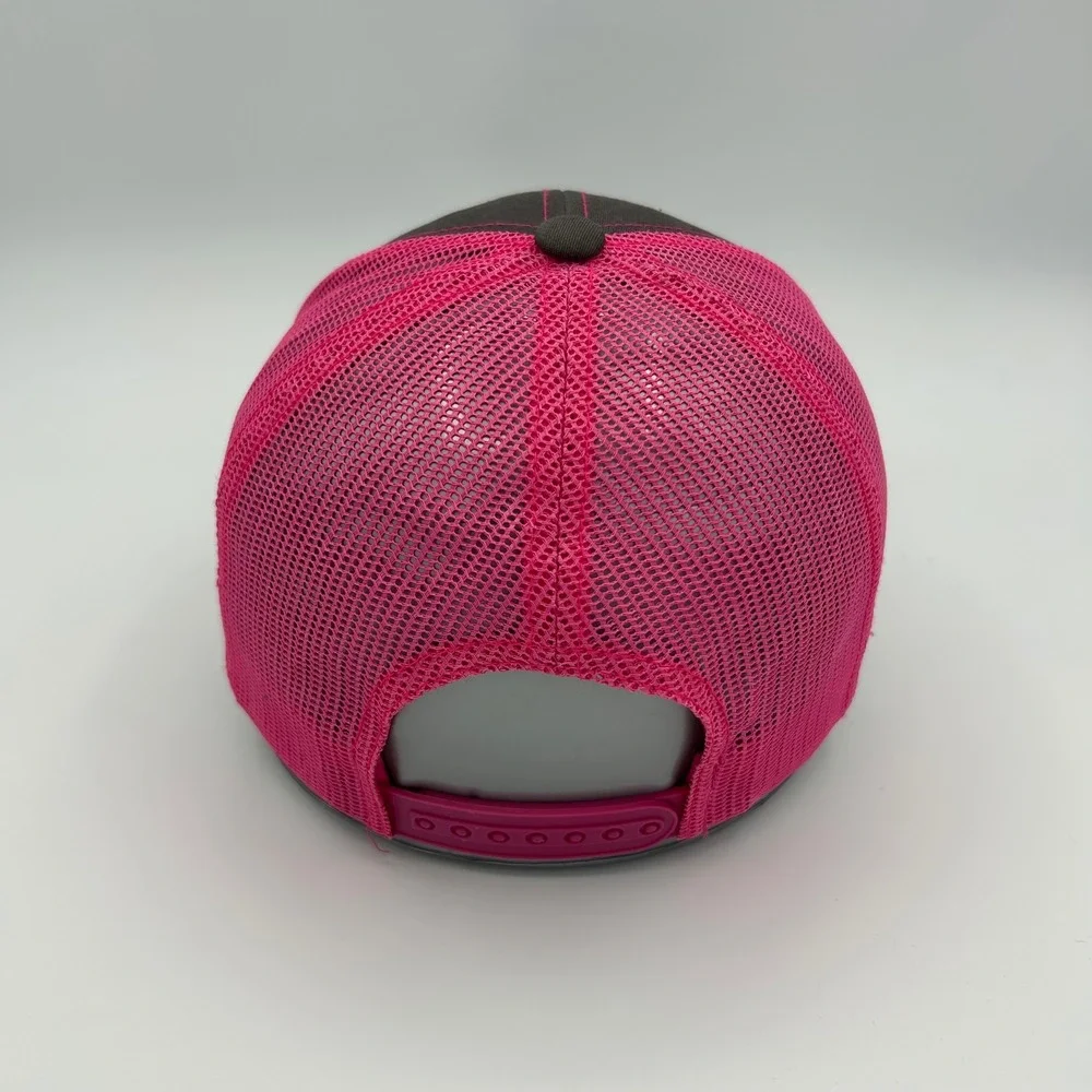 Fathom Offshore Trucker Hat Womens OS Gray Pink Mesh Fishing Outdoor Style